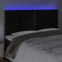 Voir la diapositive 3 : VIDAXL Tete de lit a LED Noir 200x5x118/128 cm Velours