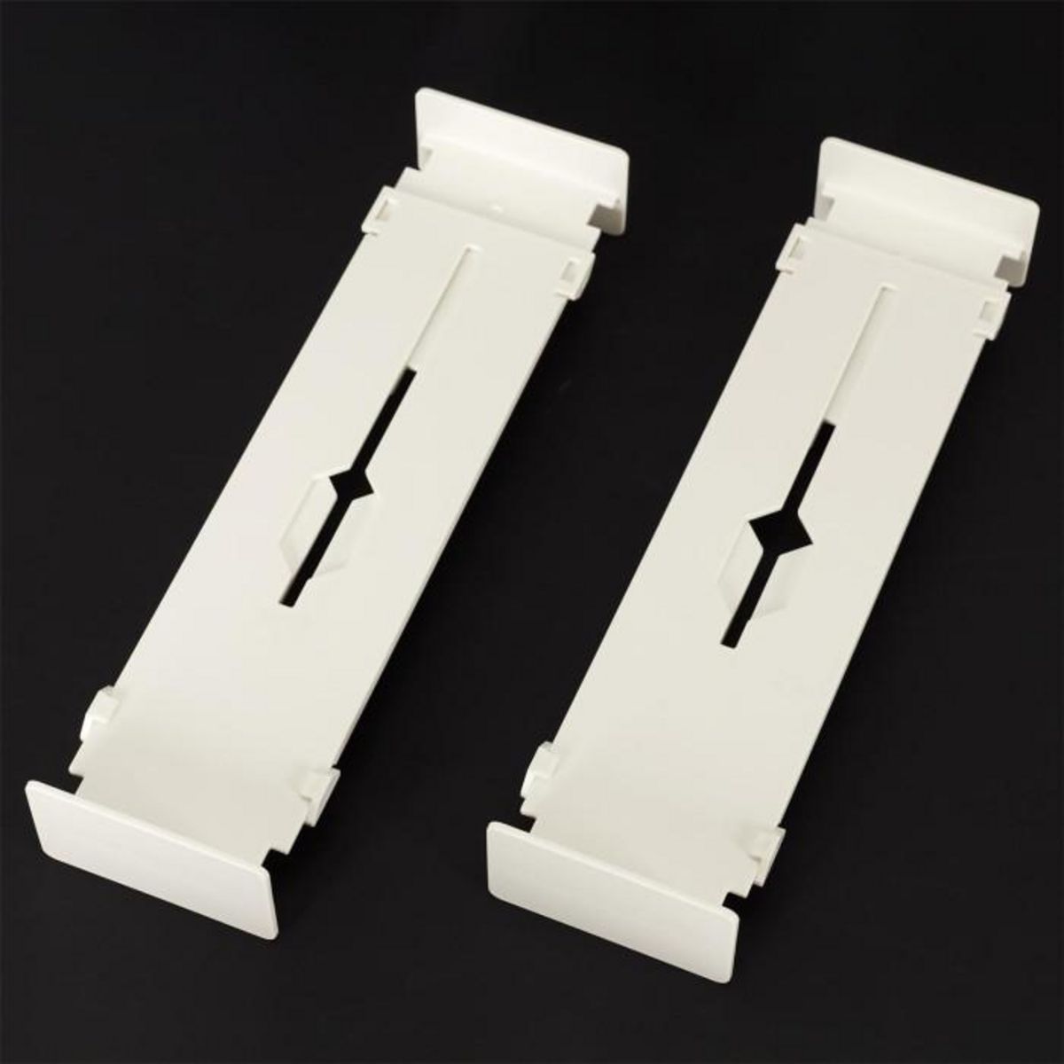 Paris Prix Lot de 2 Séparateurs de Tiroir  Extensible  32cm Blanc