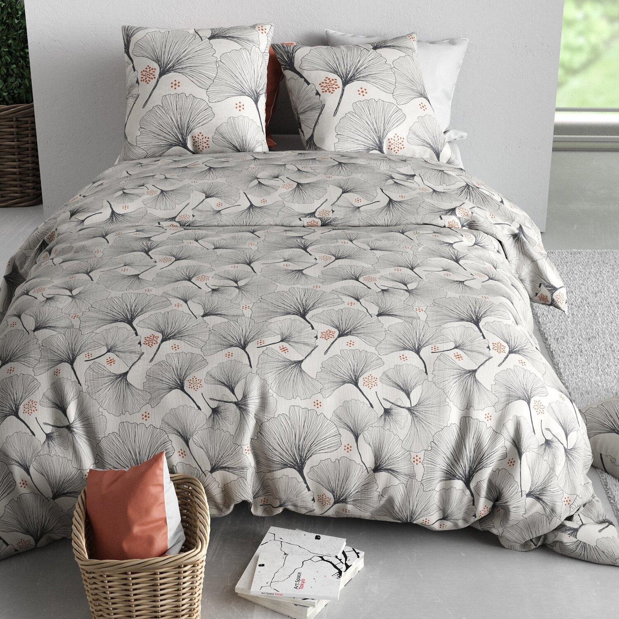 Voir la diapositive 6 : ATELIER DU COTON Parure Housse De Couette 100% Coton 57fils Frenezia