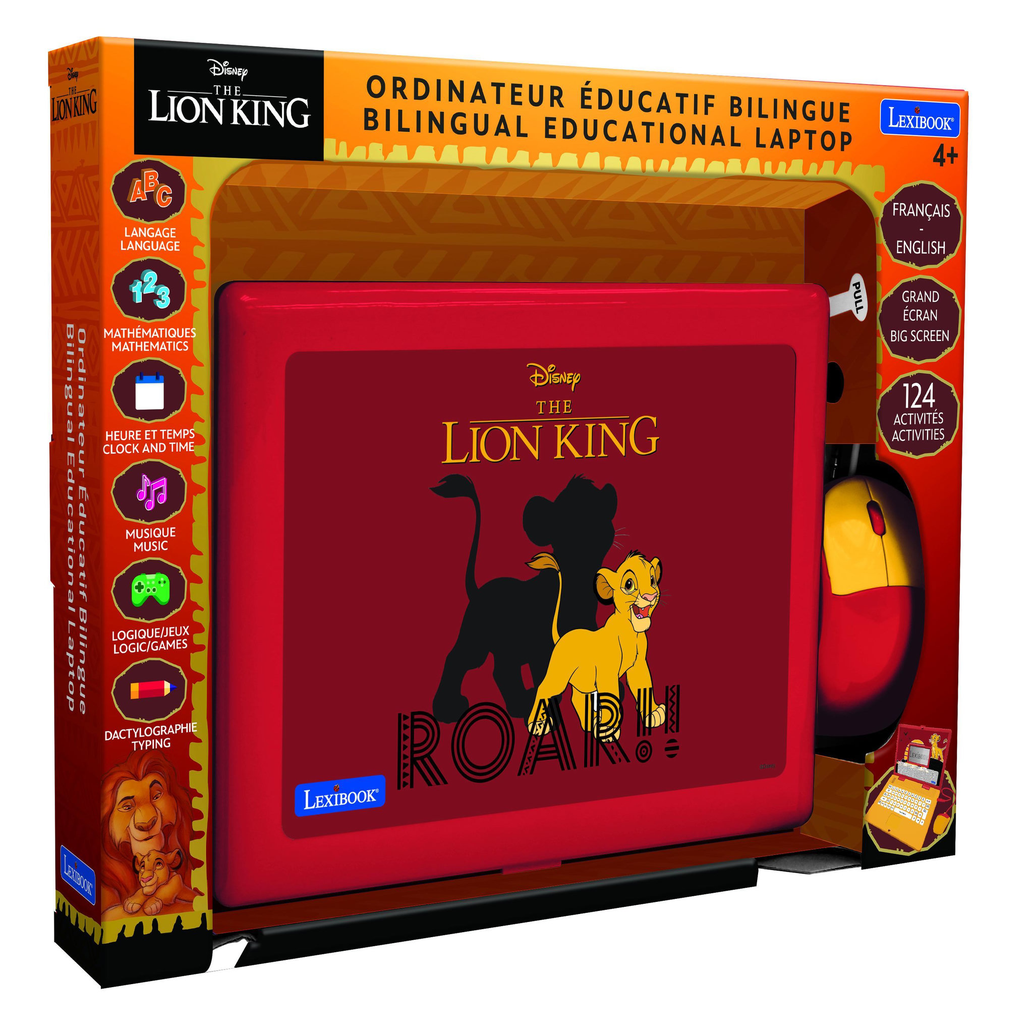 Voir la diapositive 4 : Lexibook Ordinateur portable éducatif bilingue Le Roi lion (FR/EN)