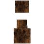 Voir la diapositive 5 : VIDAXL Etageres murales avec barres 2 pcs chene fume 80x16x14 cm