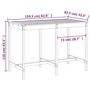 Voir la diapositive 6 : VIDAXL Table de jardin 159,5x82,5x110 cm bois massif de pin