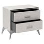 Voir la diapositive 2 : FIVE Commode 2 Tiroirs Paniers  Granite  64cm Gris