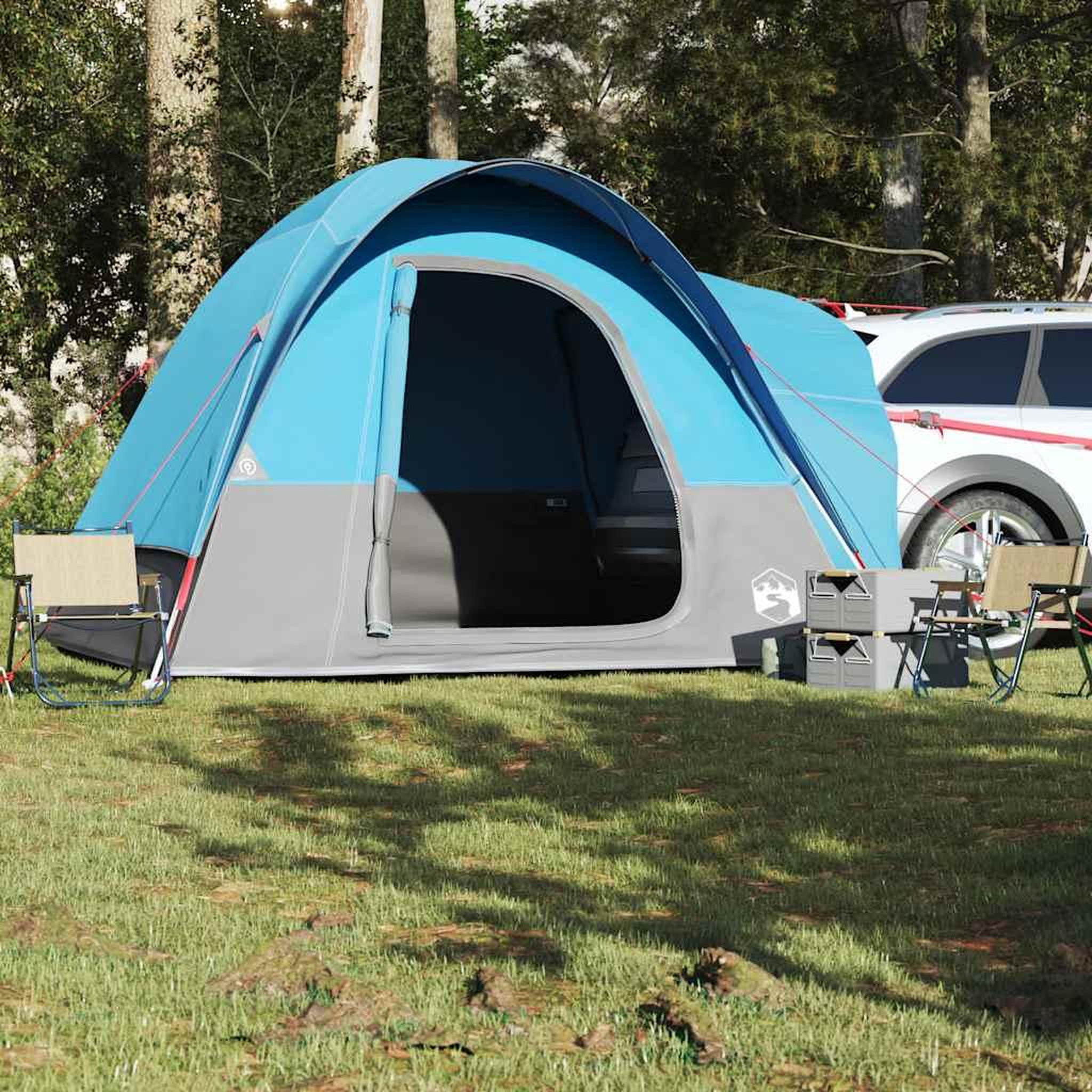 Voir la diapositive 4 : VIDAXL Tente de voiture 4 personnes bleu impermeable