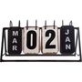 Voir la diapositive 2 : ATMOSPHERA Calendrier Vintage en Métal  Perpétuel  27cm Noir
