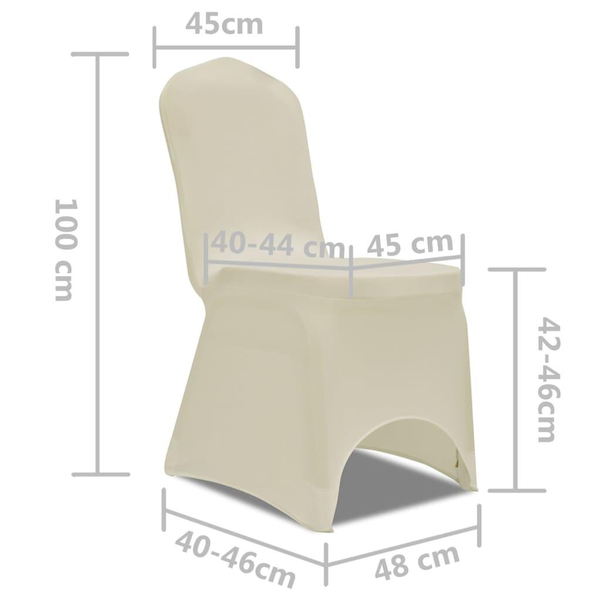 Voir la diapositive 6 : VIDAXL 50 housses de chaise extensibles creme