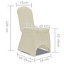 Voir la diapositive 6 : VIDAXL 50 housses de chaise extensibles creme
