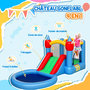 Voir la diapositive 3 : HOMCOM Château gonflable enfant 4 en 1 - toboggan, trampoline, panier basket-ball, piscine - nombreux accesoires