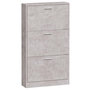 Voir la diapositive 5 : VIDAXL Armoire a chaussures Gris beton 59x17x108 cm Bois d'ingenierie