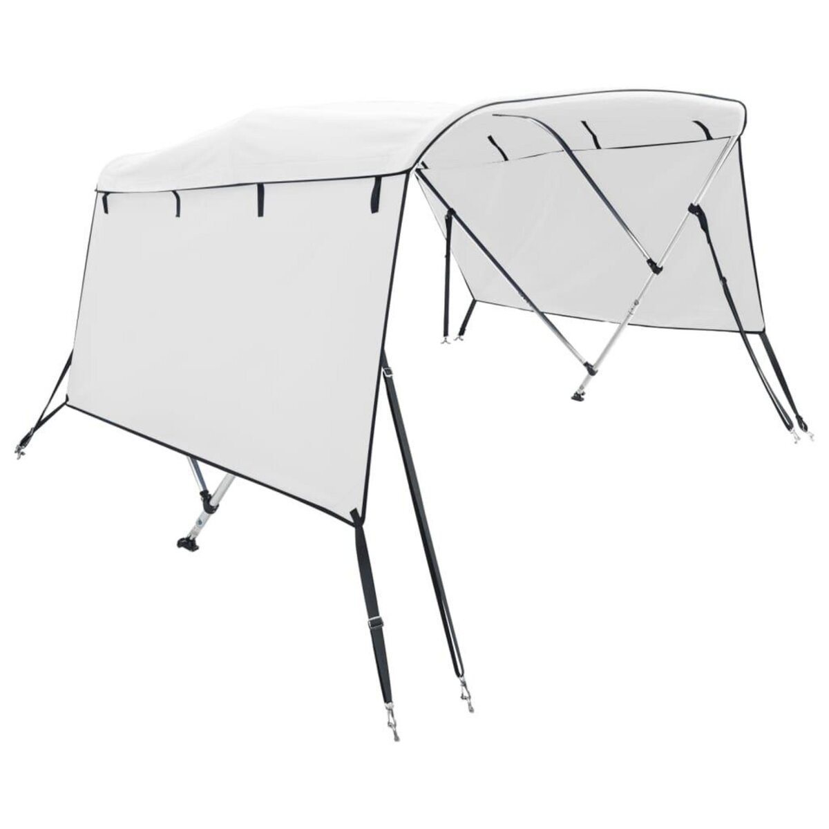 VIDAXL Toit bimini a 3 arceaux parois laterales 183x(154-167)x137 cm