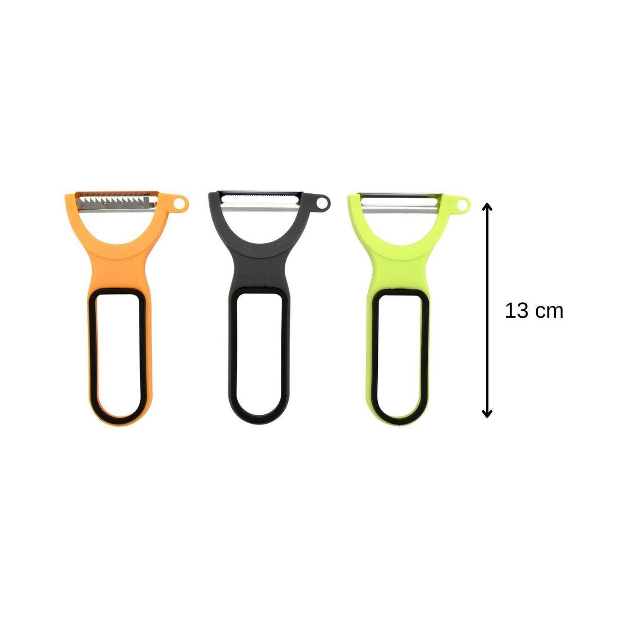 Voir la diapositive 3 : Fackelmann Lot de 3 rasoirs à légumes 13 cm Fackelmann Colors Edition