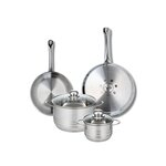 ELO Ensemble de 2 Poêles de cuisson 24 et 28 cm et 2 faitouts 14 et 20 cm Elo Profi Brillant