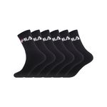 FILA Lot de 6 Paires de Chaussettes Tennis. Coloris disponibles : Noir