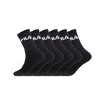 FILA Lot de 6 Paires de Chaussettes Tennis. Coloris disponibles : Noir