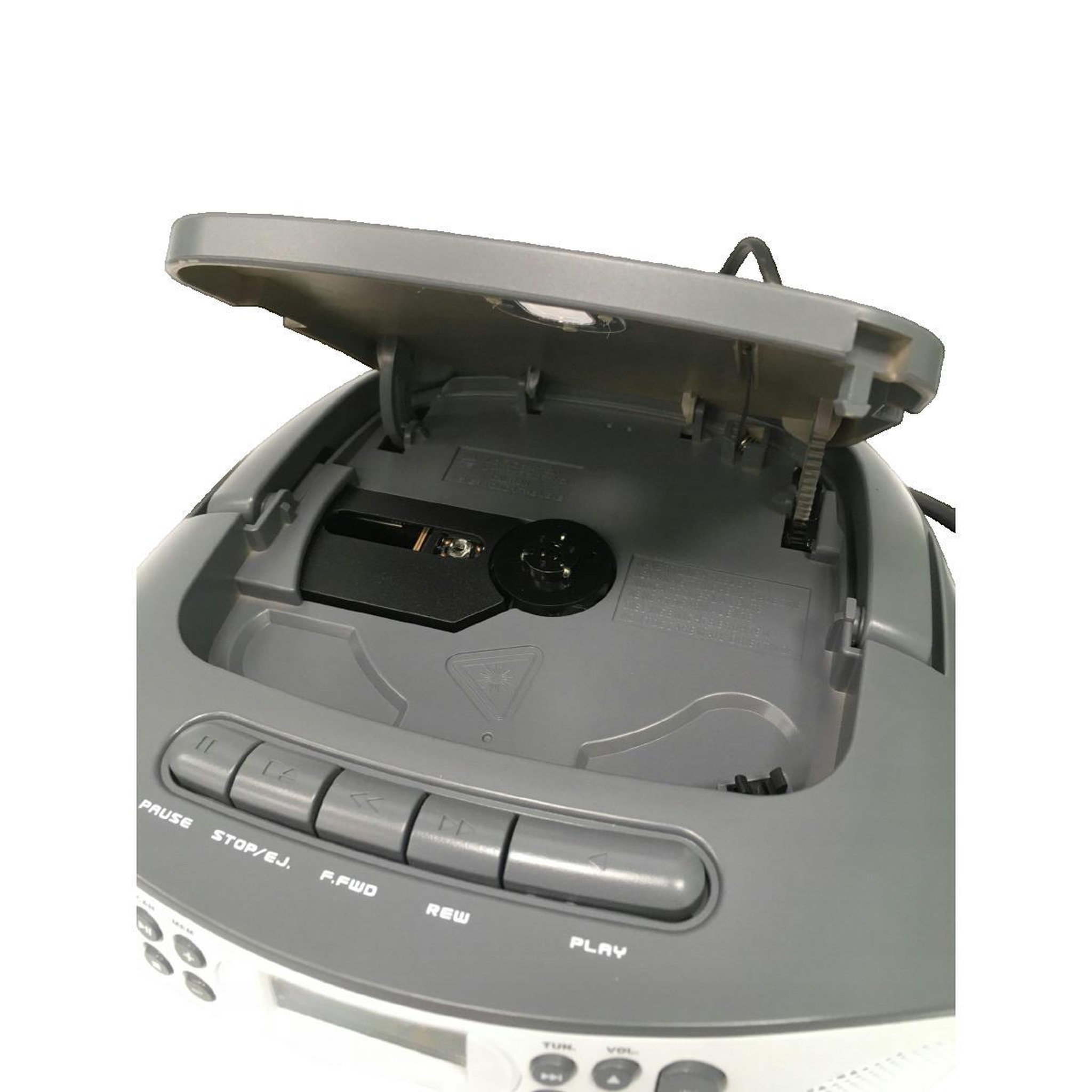 Voir la diapositive 2 : REFLEX Radio Reflexion RCR2260 avec lecteur CD, cassette et tuner FM stéréo gris/blanc