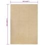 Voir la diapositive 6 : VIDAXL Tapis rectangulaire Naturel 160x230 cm Coton