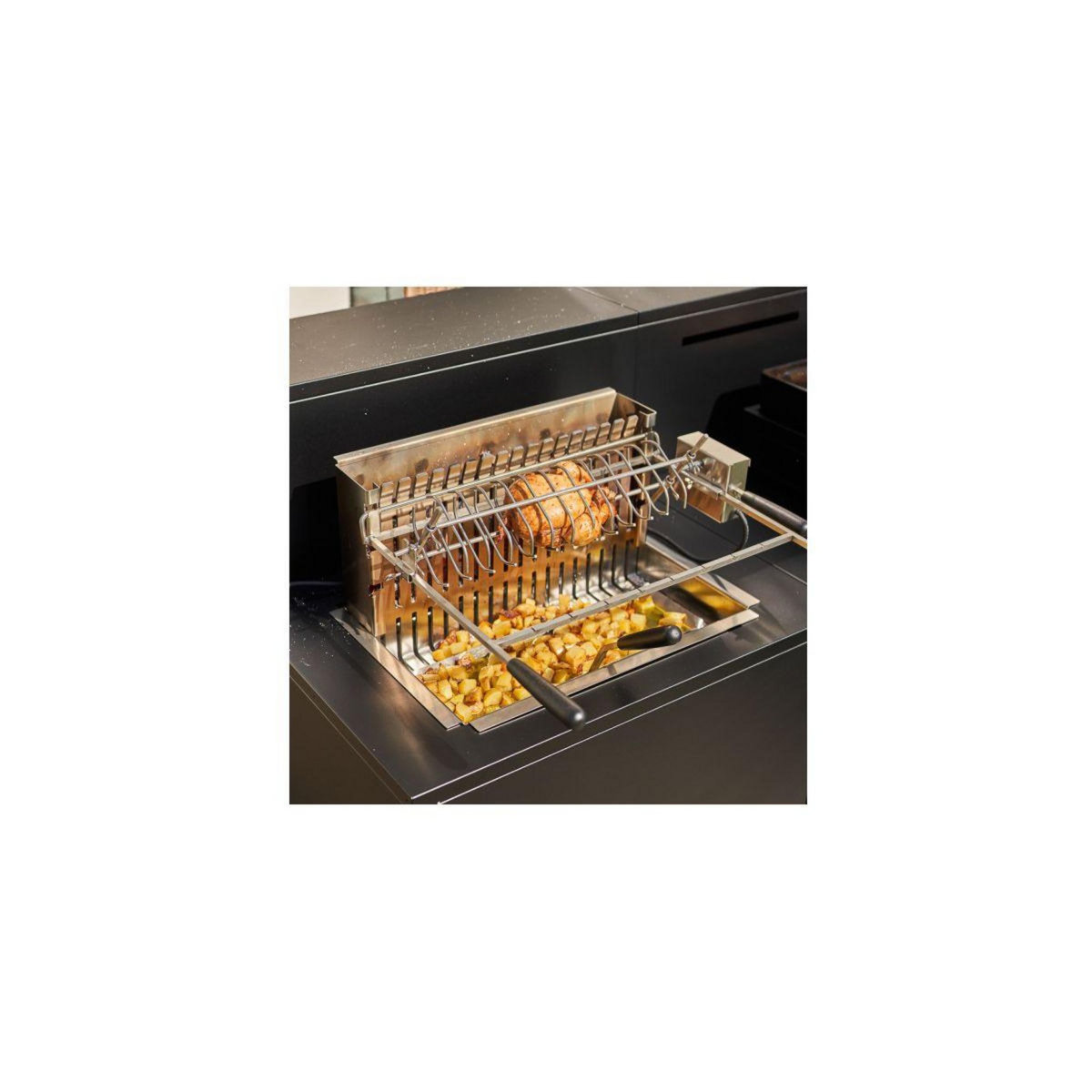 FORGE ADOUR Barbecue charbon 961.56 inox encastrable 56 cm