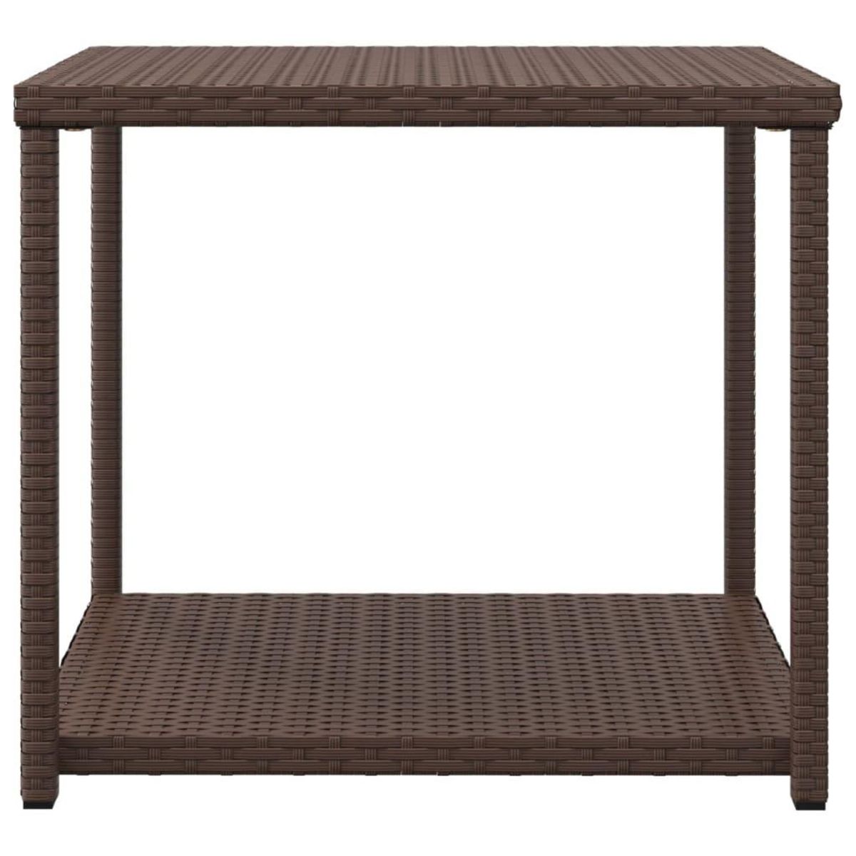 VIDAXL Table d'appoint marron 55x45x49 cm resine tressee