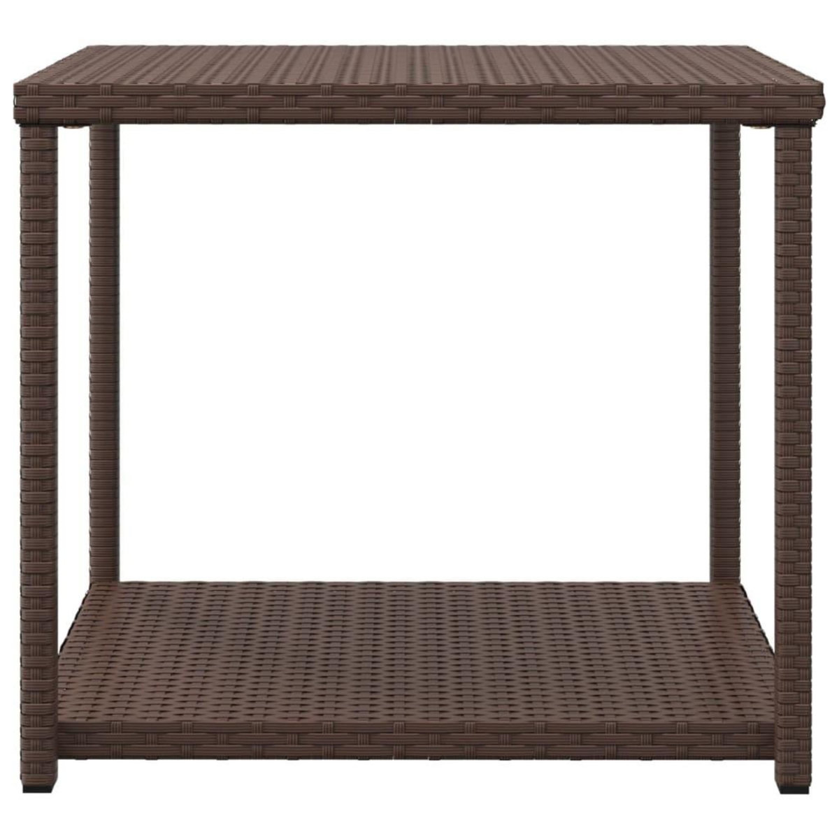 VIDAXL Table d'appoint marron 55x45x49 cm resine tressee