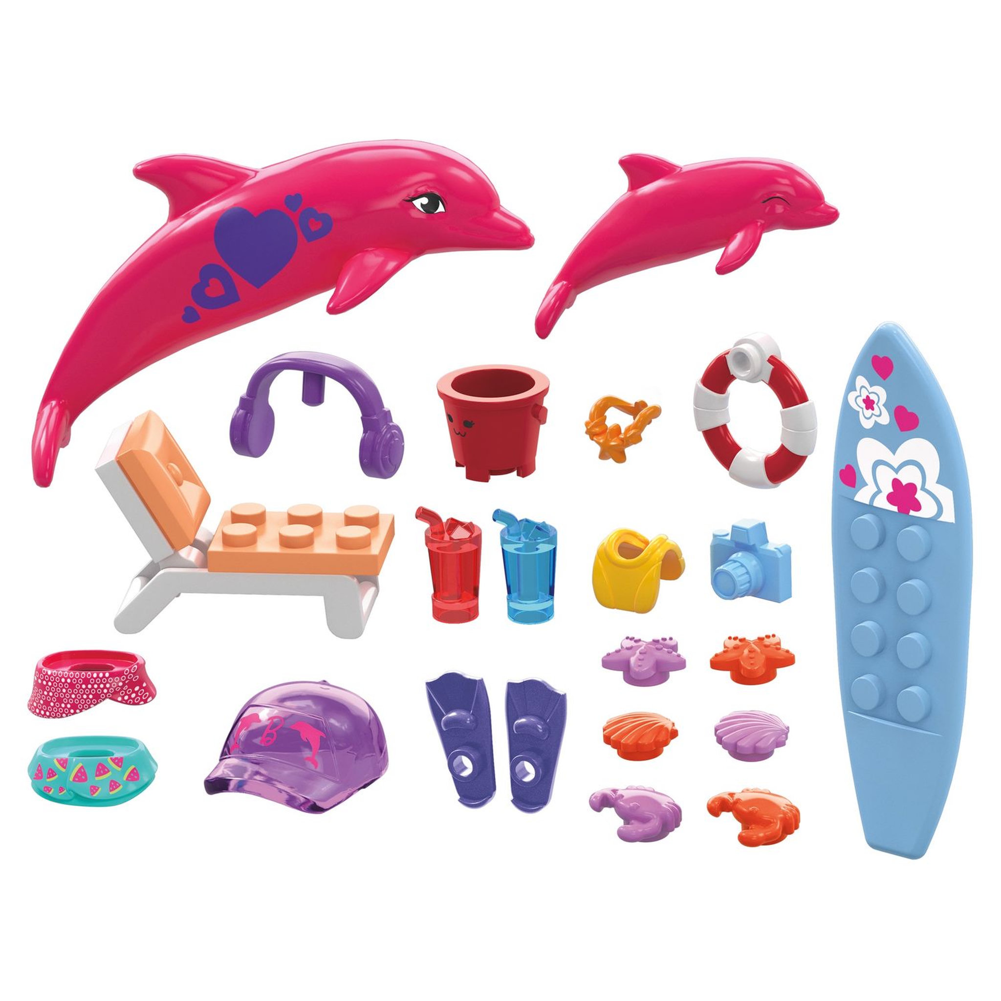 Voir la diapositive 3 : MATTEL MEGA - Barbie Color Reveal - Nage avec les dauphins