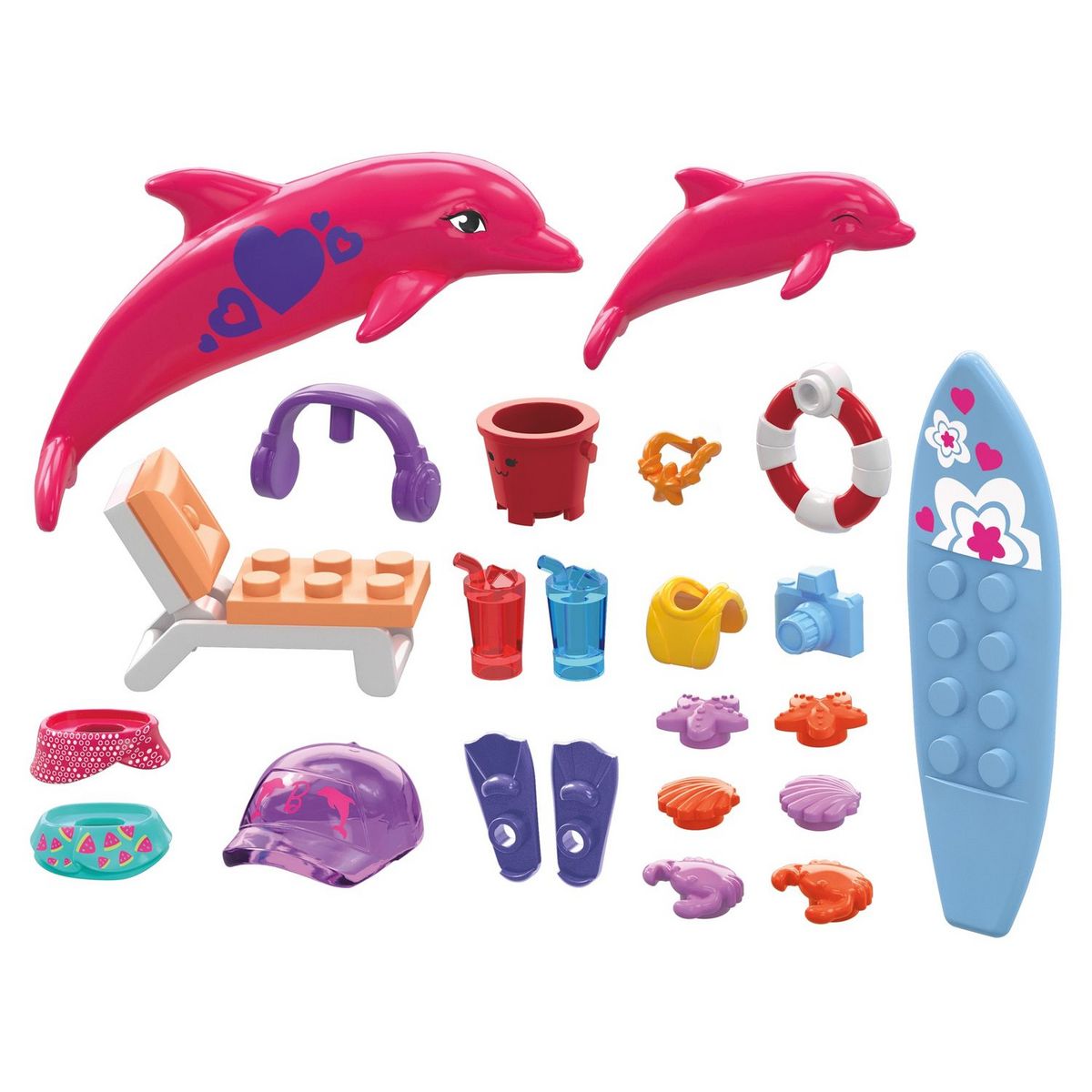 MATTEL MEGA - Barbie Color Reveal - Nage avec les dauphins