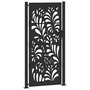 Voir la diapositive 2 : VIDAXL Portail de jardin noir 105x205 cm acier conception de vagues