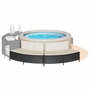 Voir la diapositive 1 : VIDAXL Bancs de spa avec coussins 2 pcs noir resine tressee