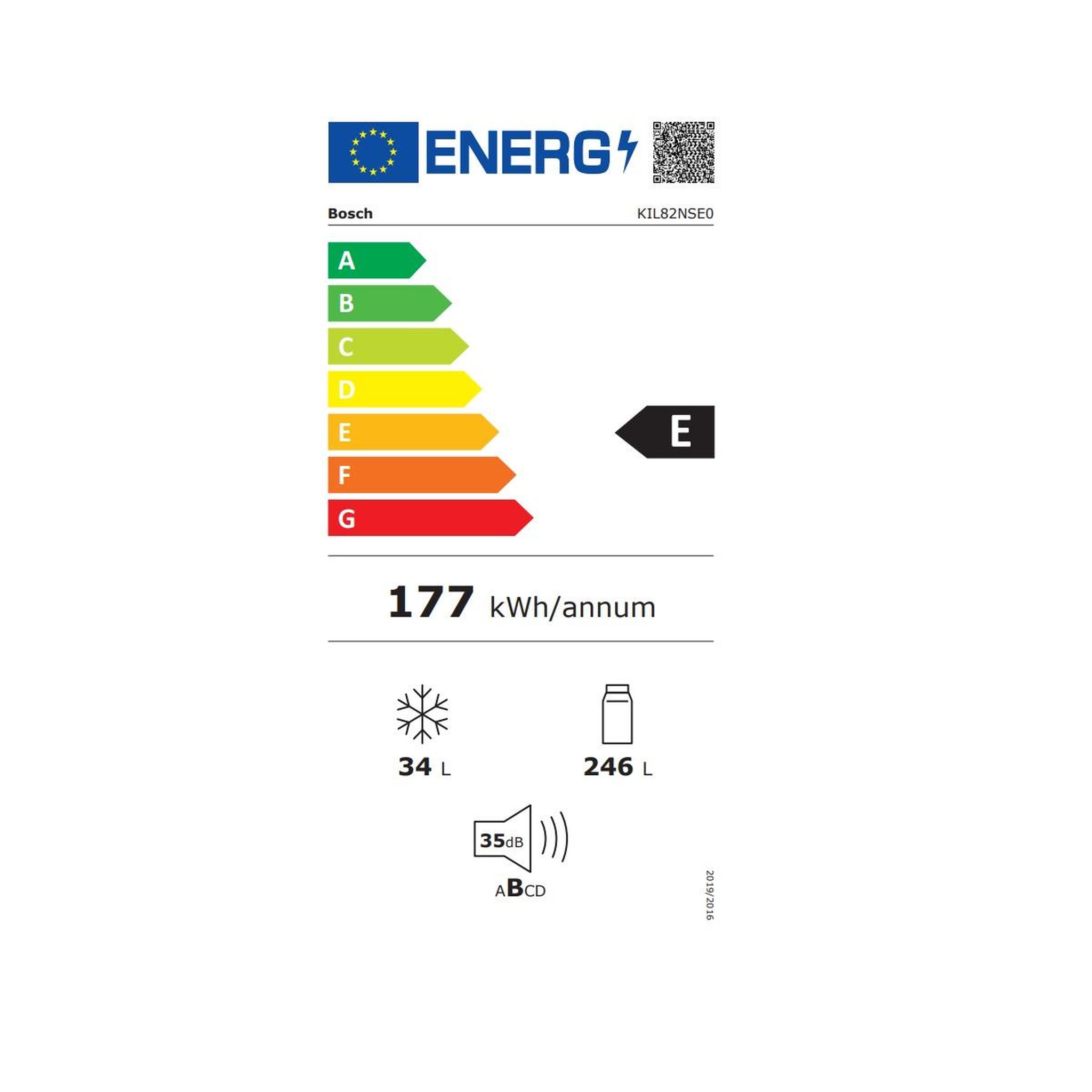 Voir la diapositive 2 : BOSCH Réfrigérateur 1 porte intégrable à glissières 55cm 280l - kil82nse0