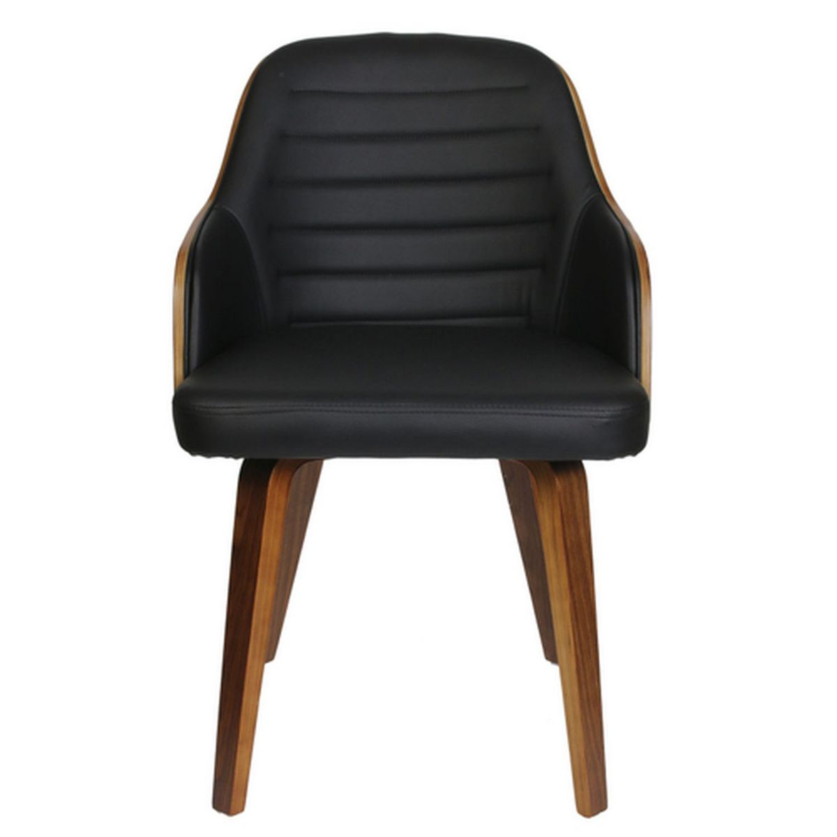 The Home Deco Factory Fauteuil design rétro Nash - Noir