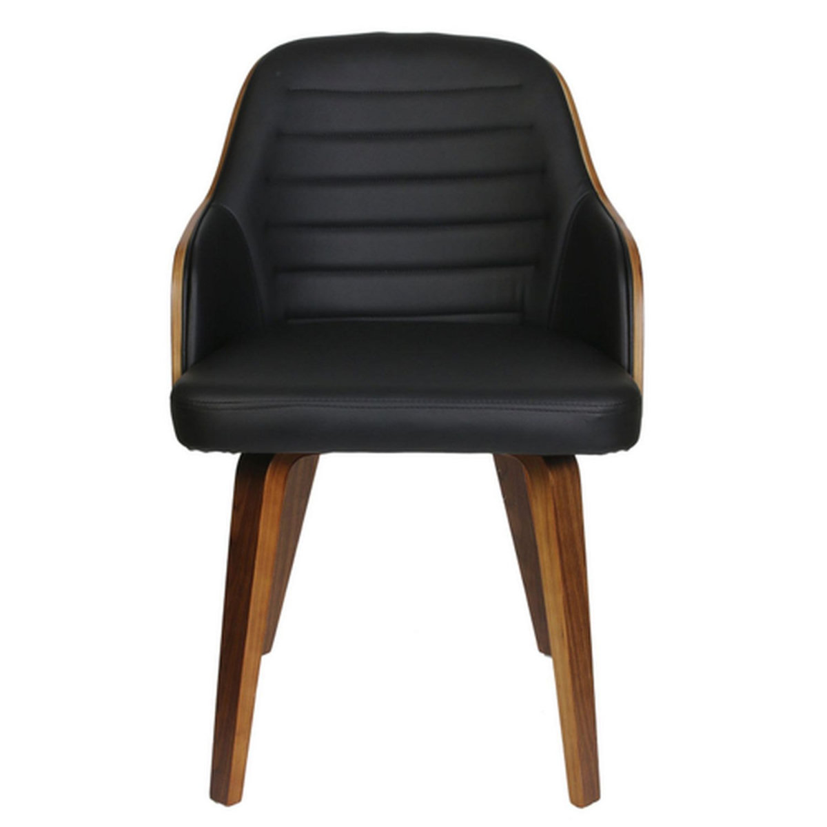 The Home Deco Factory Fauteuil design rétro Nash - Noir