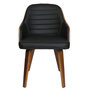 Voir la diapositive 2 : The Home Deco Factory Fauteuil design rétro Nash - Noir
