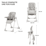 Voir la diapositive 6 : KINDERKRAFT Chaise haute bebe reglable pliante plateau amovib