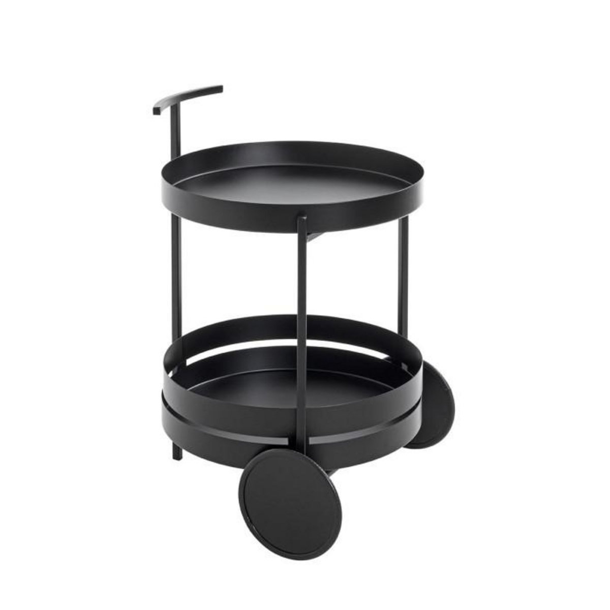 Paris Prix Desserte de Cuisine Ronde  Postres  62cm Noir