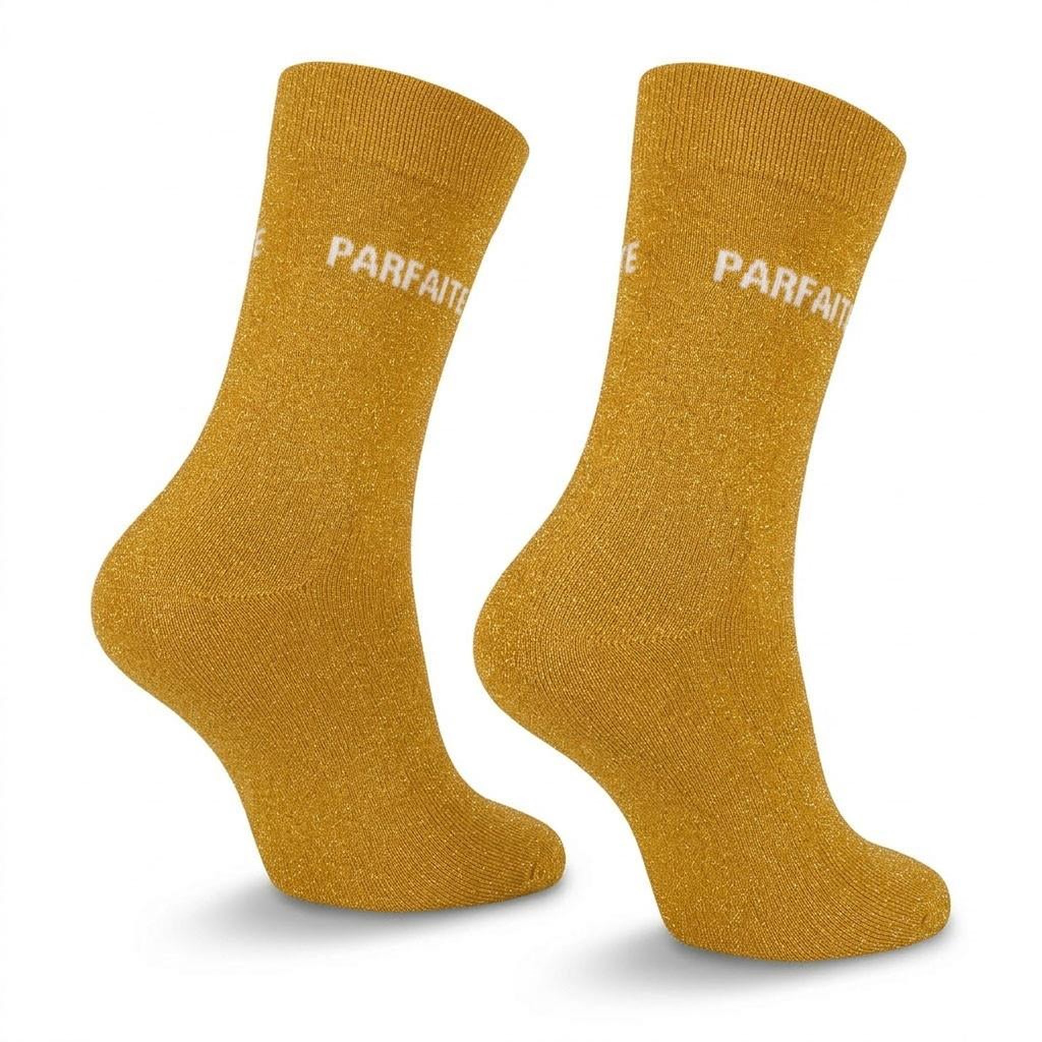 Voir la diapositive 3 : OZABI Chaussettes Femme Lurex Message Humoristique