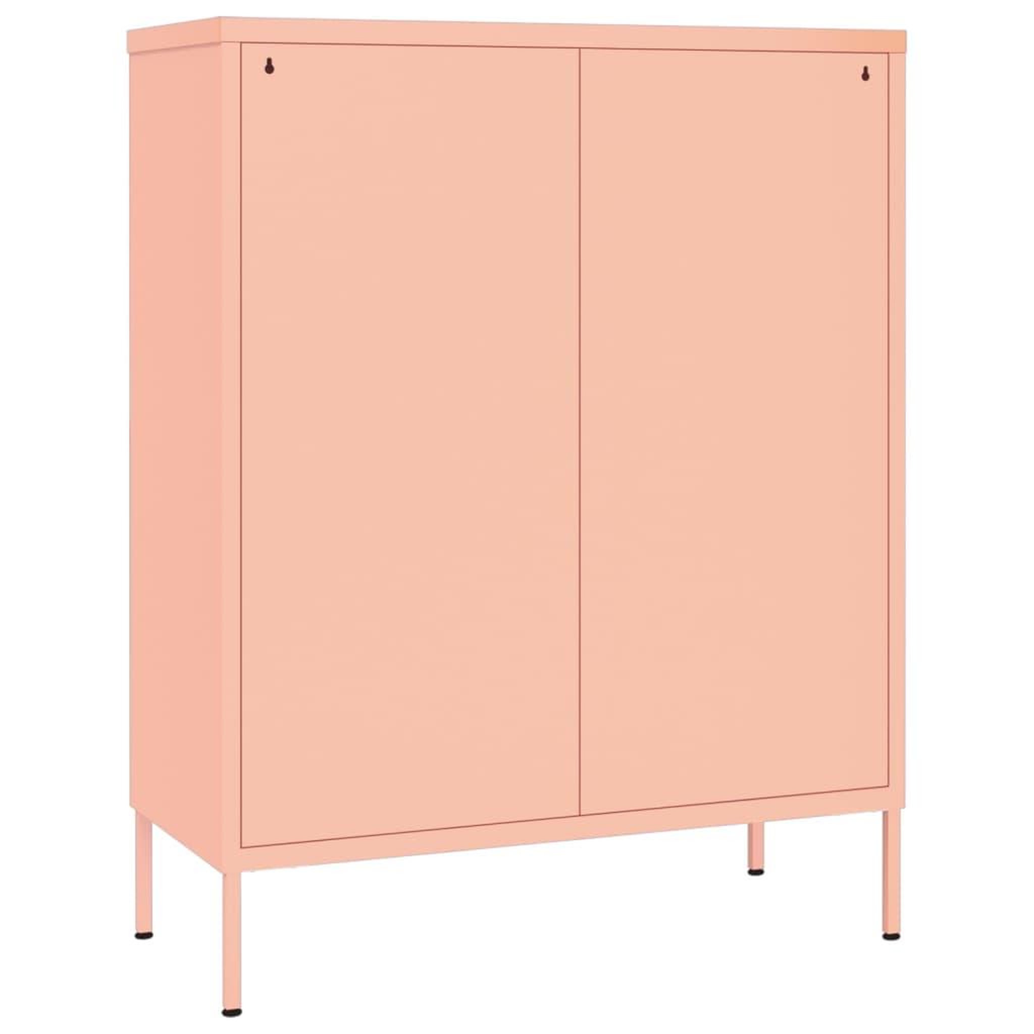 Voir la diapositive 5 : VIDAXL Armoire a tiroirs Rose 80x35x101,5 cm Acier