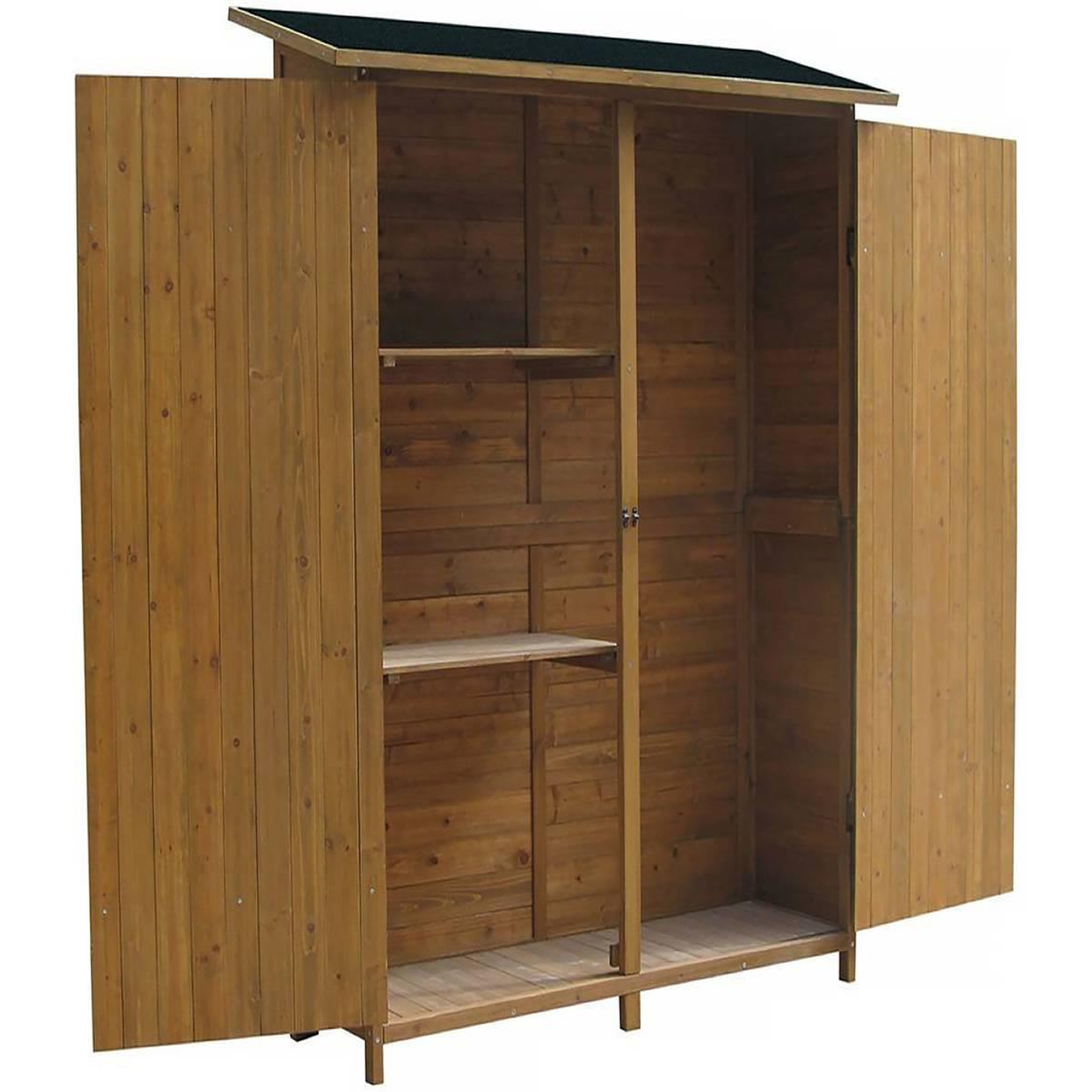 Voir la diapositive 3 : Habitat et Jardin Armoire de jardin  espacio - 140 x 49 x 162 cm - marron