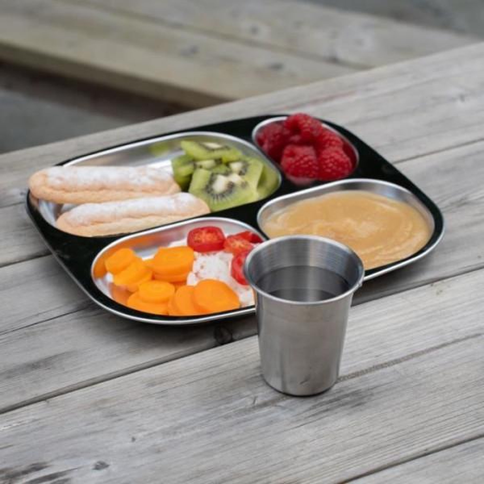 Voir la diapositive 3 : THERMOBABY Plateau compartimenté - thermobaby - 4 compartiment - sans bpa - inox