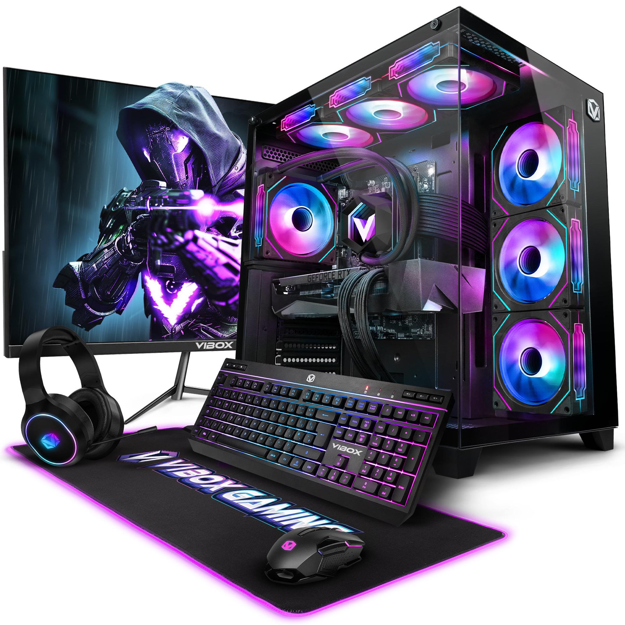 VIBOX PC Gamer Complet - i7 12700KF, RTX 5070 Ti, 32 Go RAM, 1 To NVMe, Windows 11, WiFi + Bluetooth 5.4