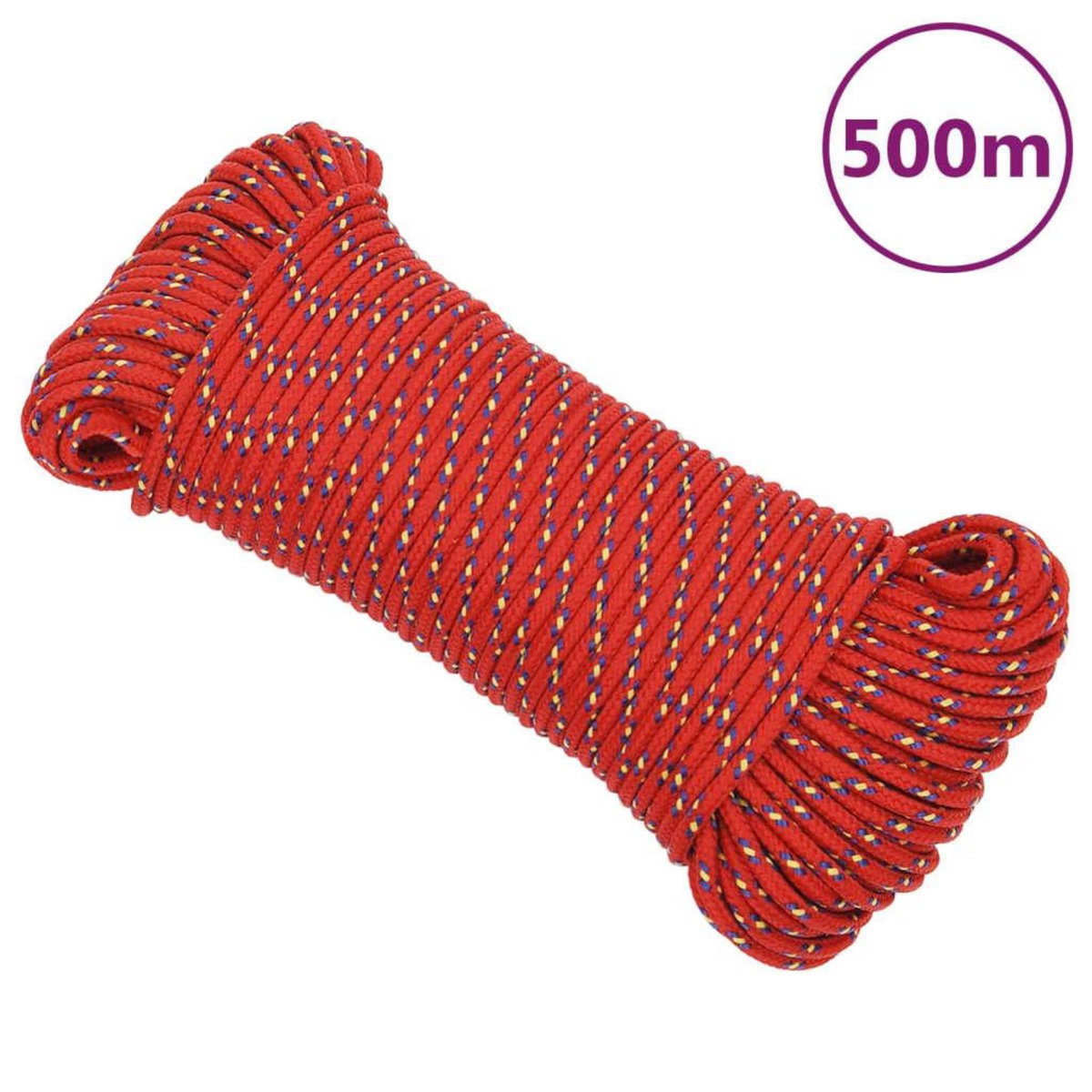 VIDAXL Corde de bateau Rouge 5 mm 500 m Polypropylene