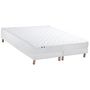 Voir la diapositive 2 : Ensemble Matelas Mousse Accueil Latex 3 Zones + Sommier 2x80x200 cm Blanc TOULON