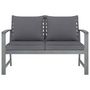 Voir la diapositive 2 : VIDAXL Banc de jardin 120cm et coussin gris fonce Bois solide d'acacia