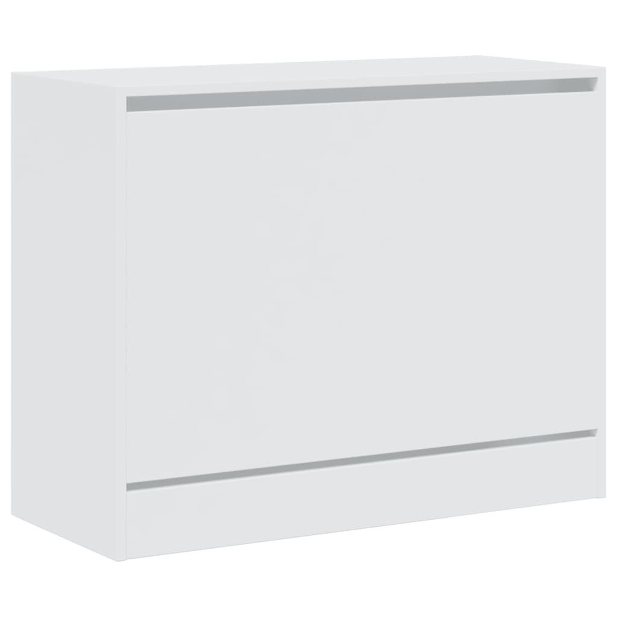 Voir la diapositive 4 : VIDAXL Armoire a chaussures blanc 80x34x63 cm bois d'ingenierie