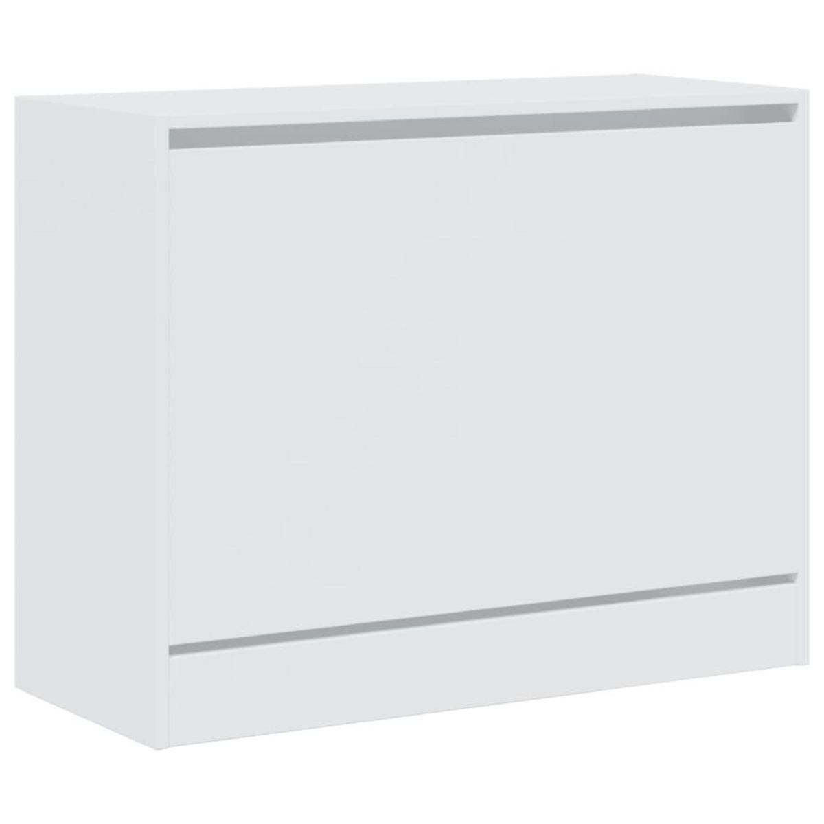 VIDAXL Armoire a chaussures blanc 80x34x63 cm bois d'ingenierie