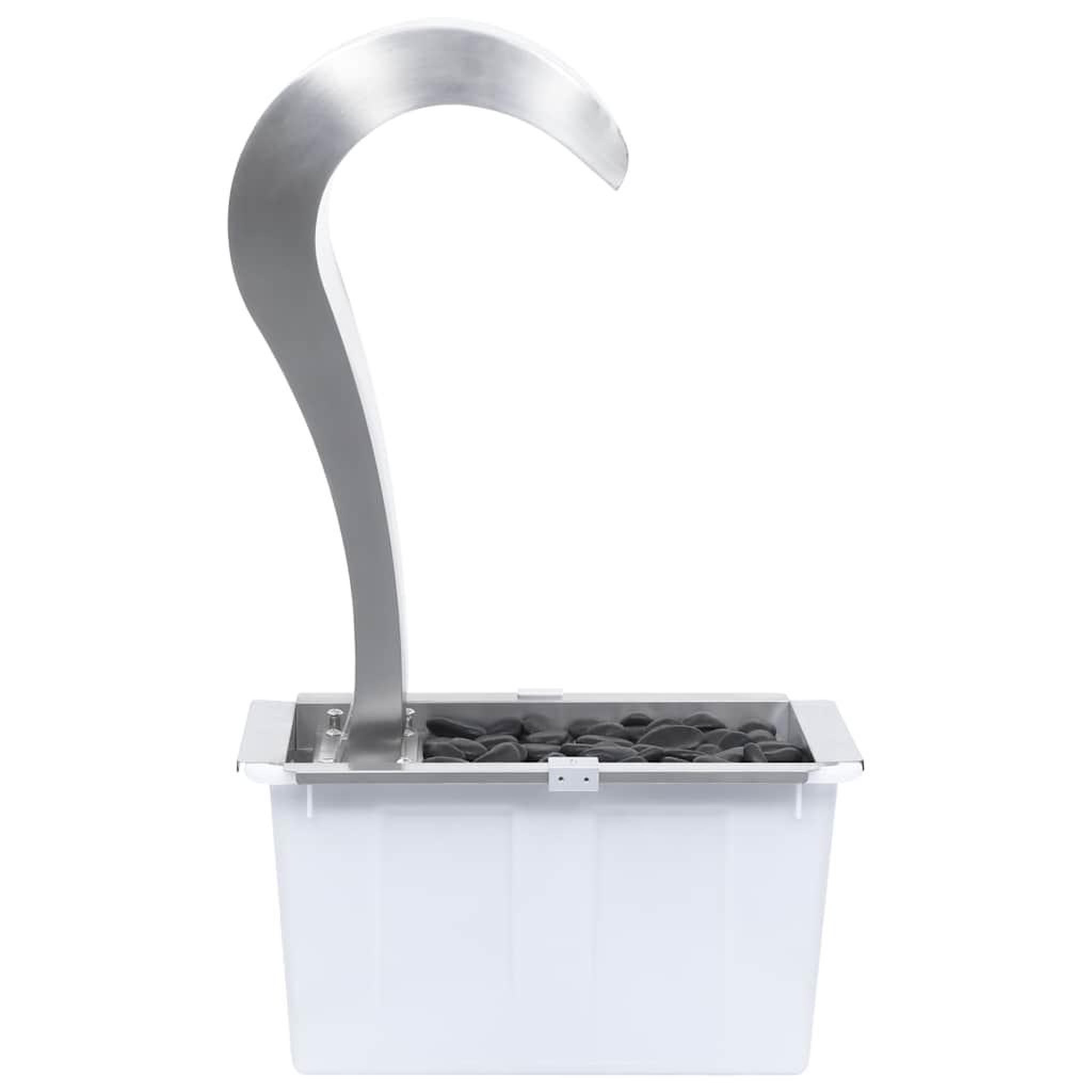 Voir la diapositive 5 : VIDAXL Cascade de jardin argente 34x49x82 cm acier inoxydable