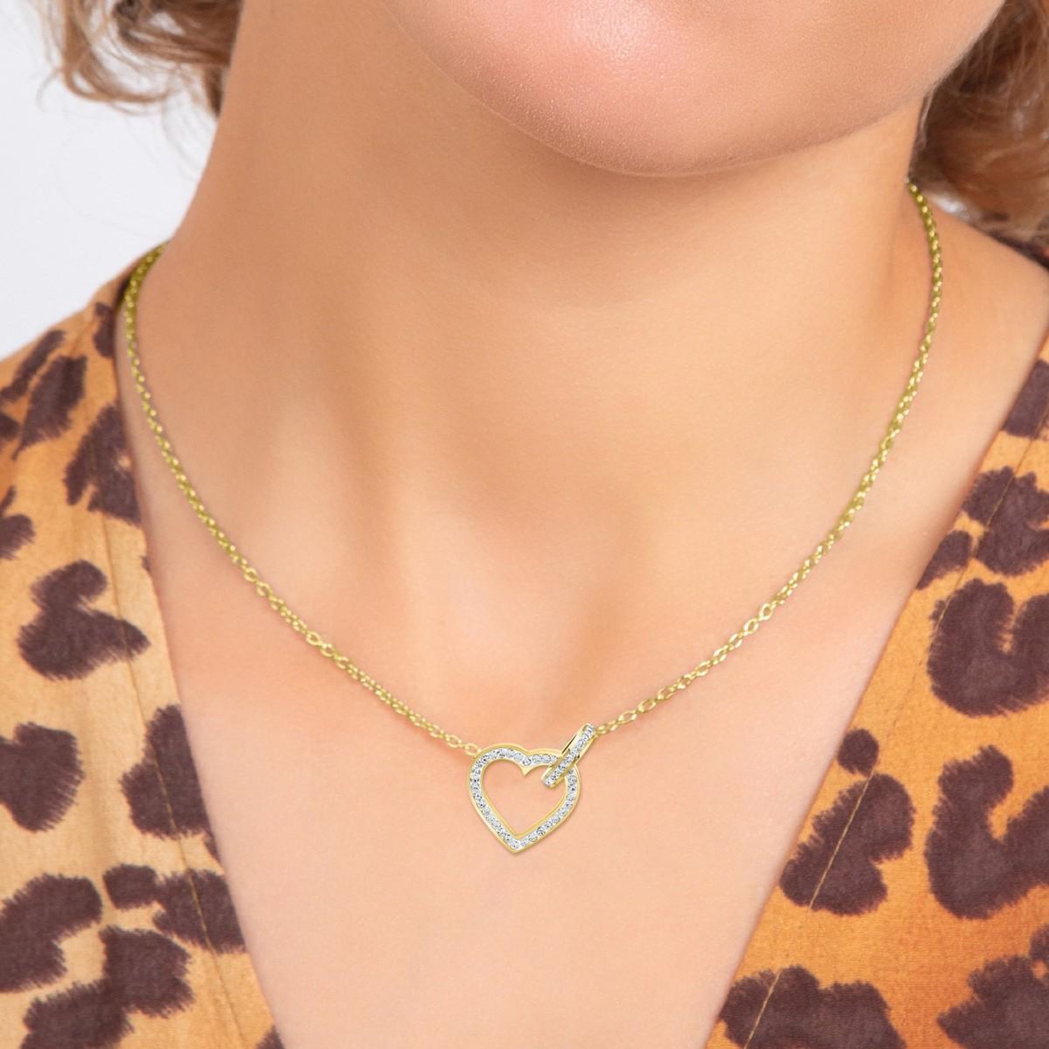 Voir la diapositive 2 : SC BOHEME Collier coeur par SC Bohème orné de Cristaux scintillants