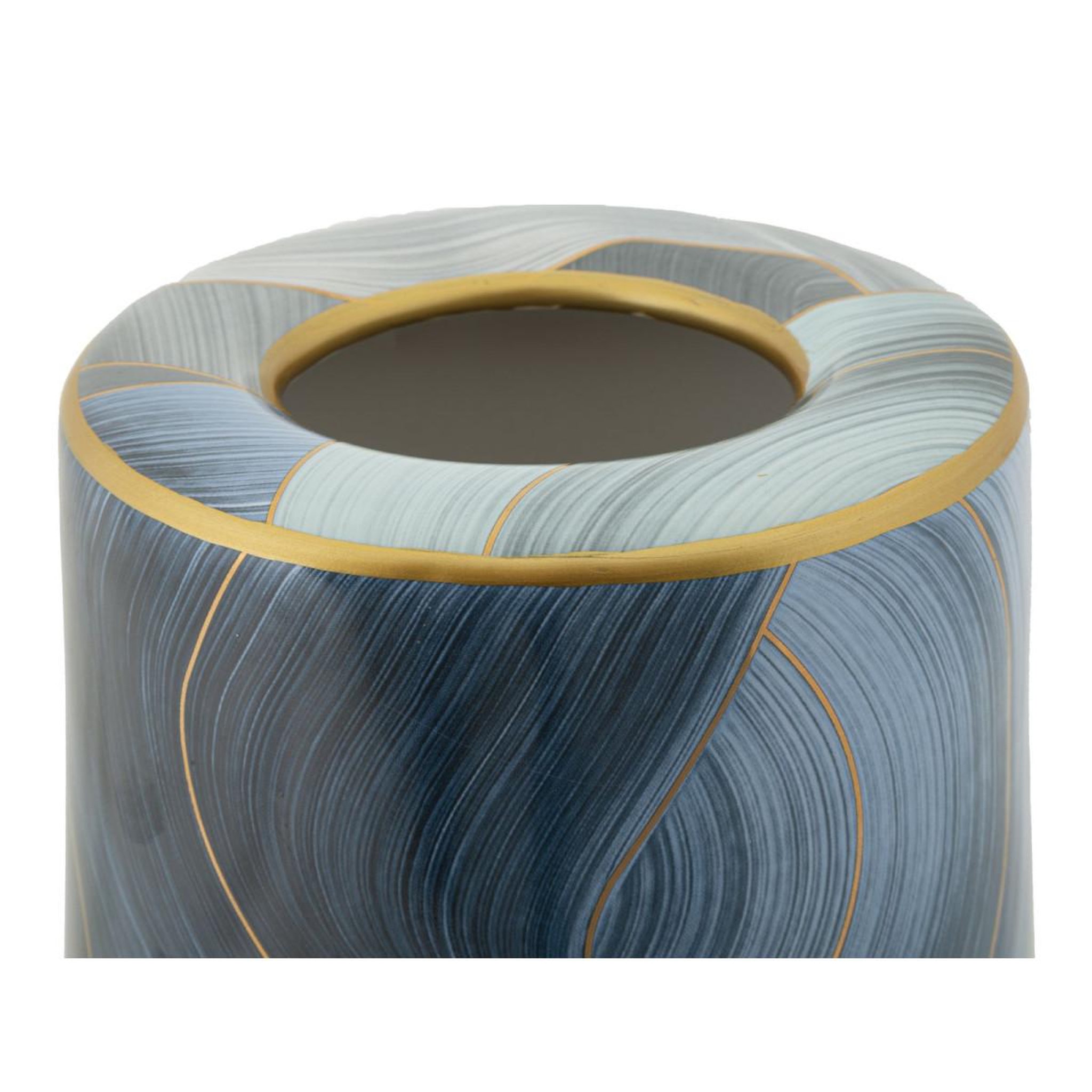 Voir la diapositive 5 : Paris Prix Vase cylindrique en céramique  elegant  34cm bleu