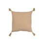 Voir la diapositive 2 : Paris Prix Coussin Déco  Fleur Floches  43x43cm Beige