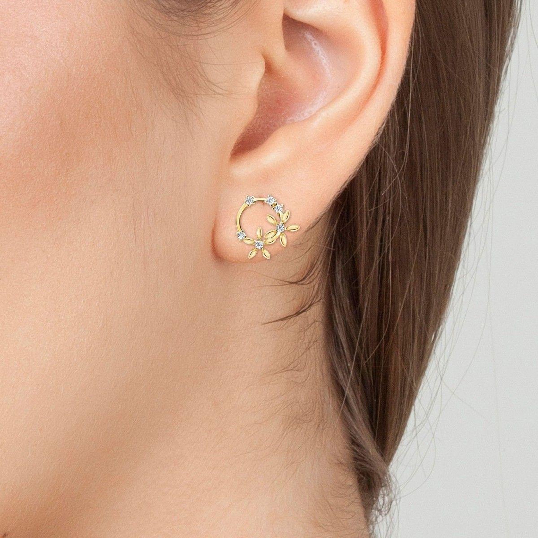 Voir la diapositive 2 : SC BOHEME Boucles d'oreilles fleurs par SC Bohème