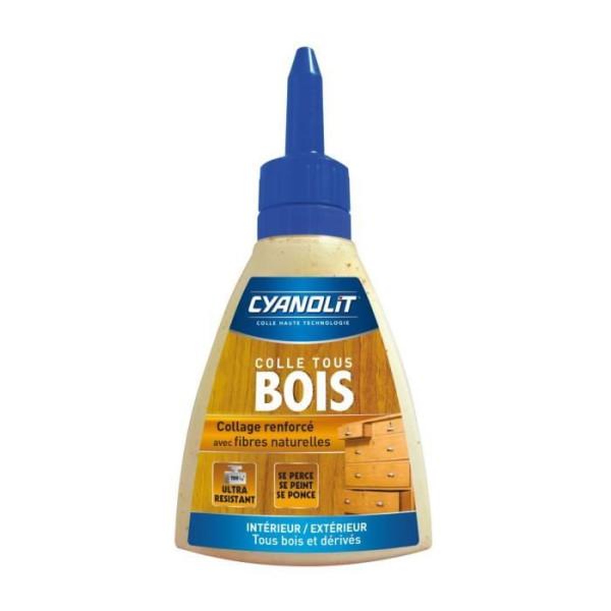 CYANOLIT Colle bois - CYANOLIT - Bois et dérivés - 500 g - Haute résistance - Idéale pour bois et matériaux dérivés