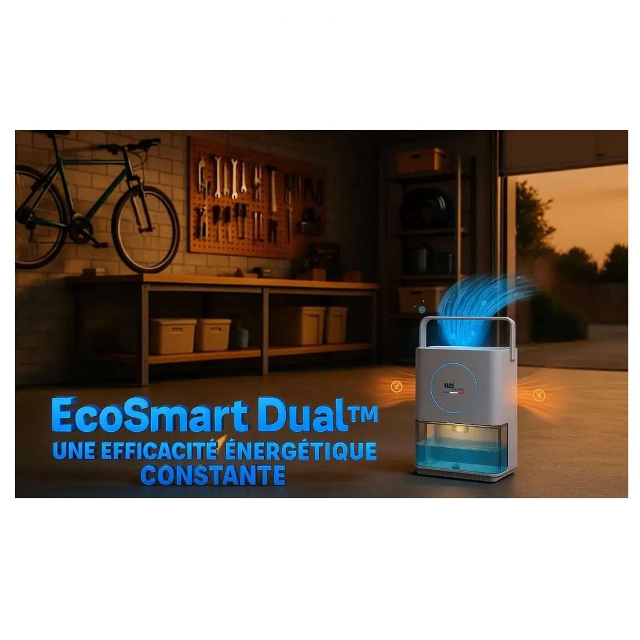 Voir la diapositive 3 : EZICLEAN Déshumidificateur 0.55l/j blanc - DRYFLOWMAX